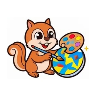 Chipmunk painting a custom sobriety chip